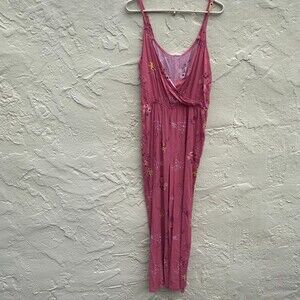 NWT pink floral jumpsuit sx L